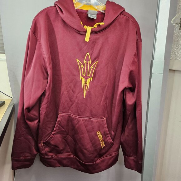 Mens Arizona State Hoodie Sweatshirt Knights Apparel M Maroon Gold Embroidered B - Picture 1 of 10